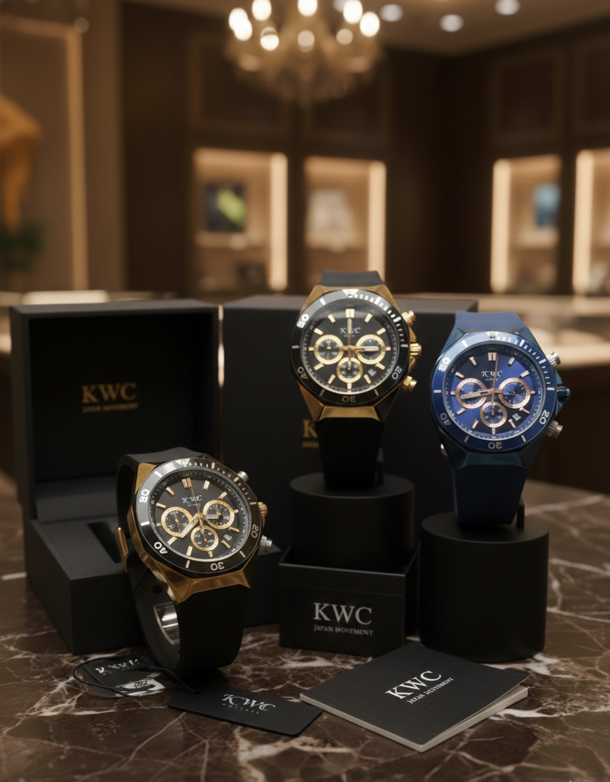 KWC Chronograph Rose Gold Wrist Watch
