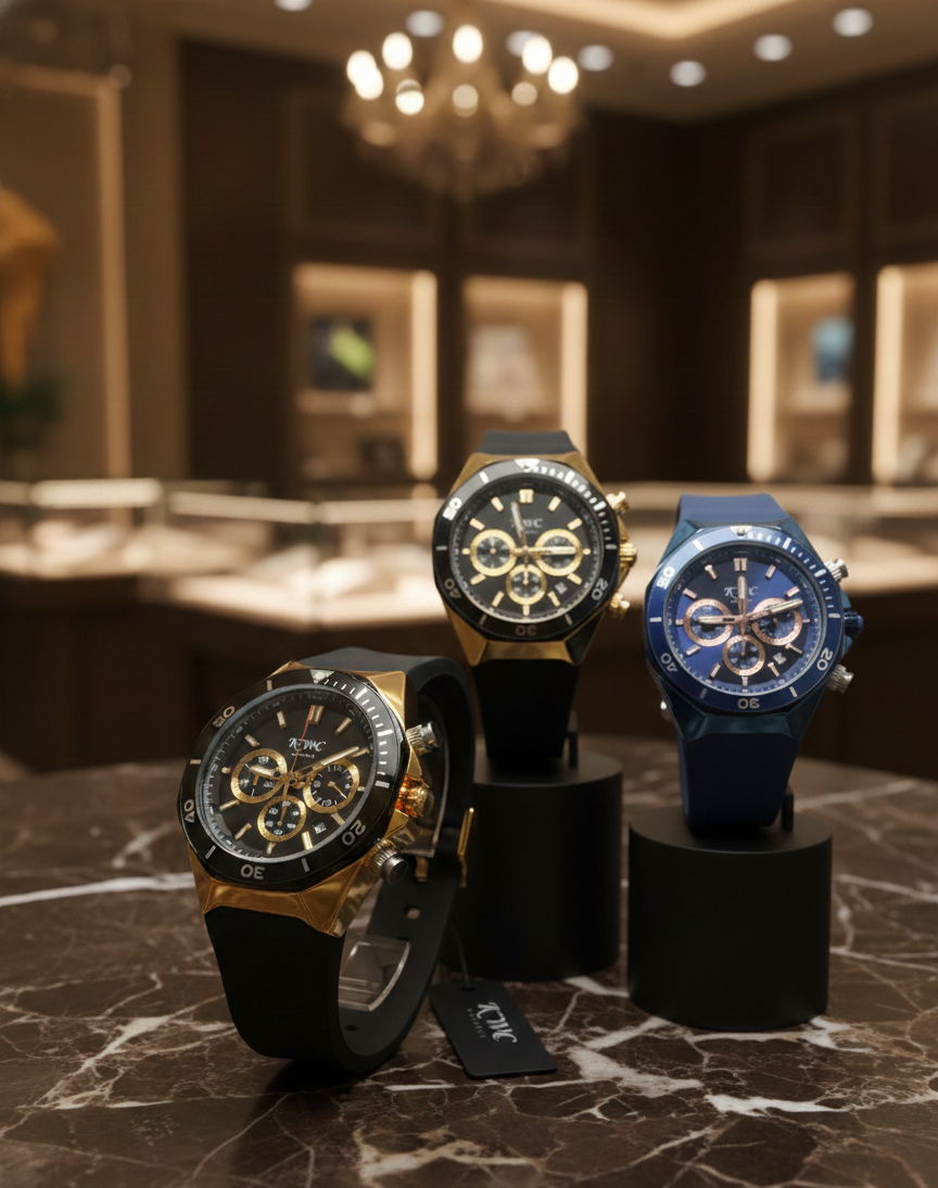 KWC Chronograph Rose Gold Wrist Watch