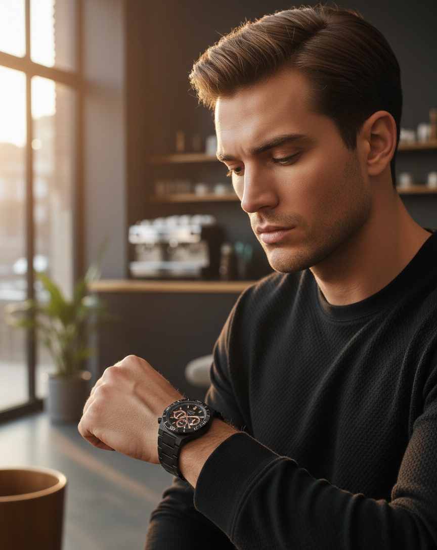 KWC Chronograph Rose Gold Wrist Watch
