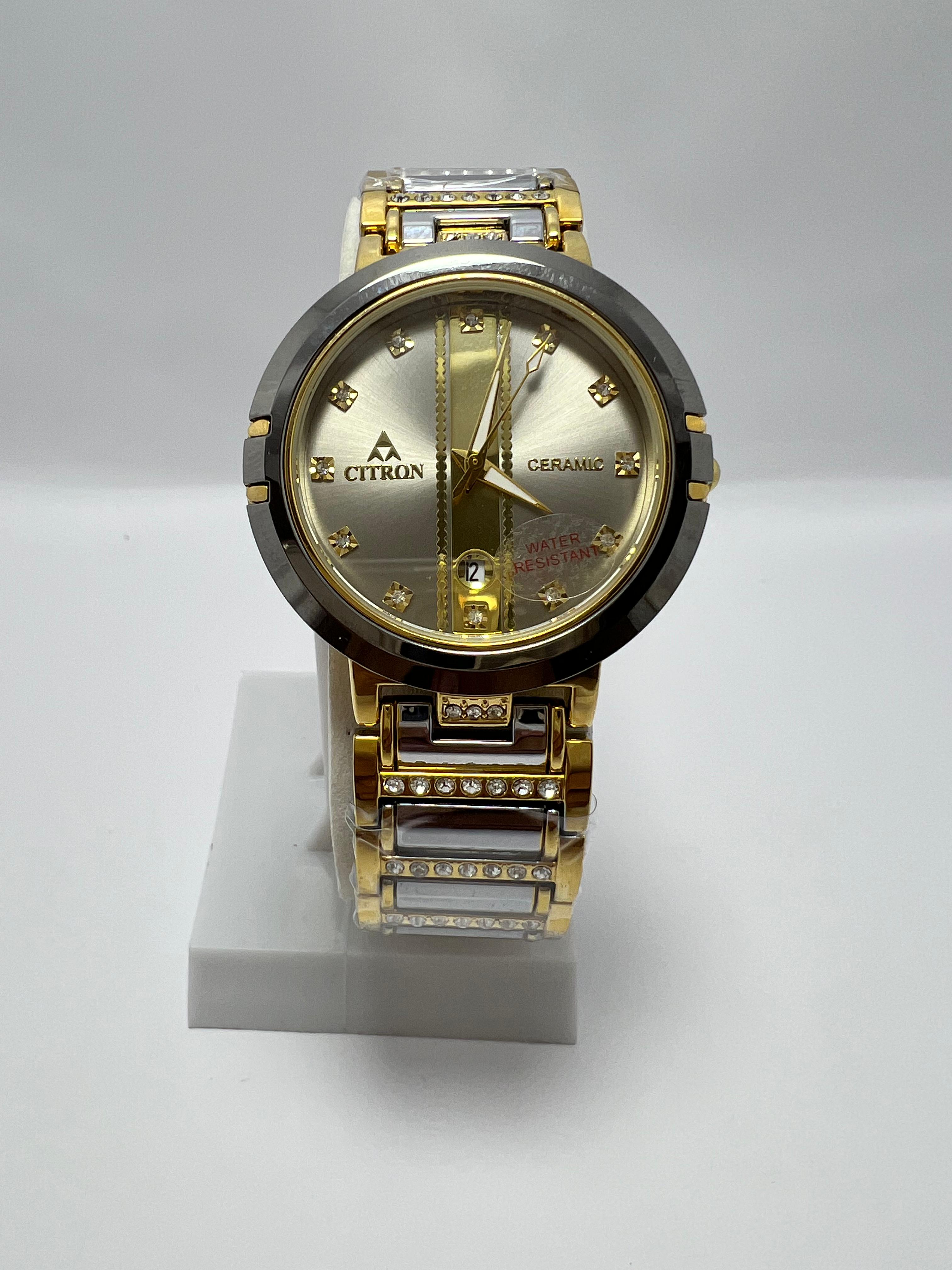 Citron Ceramic Gold & Silver Wristwatch
