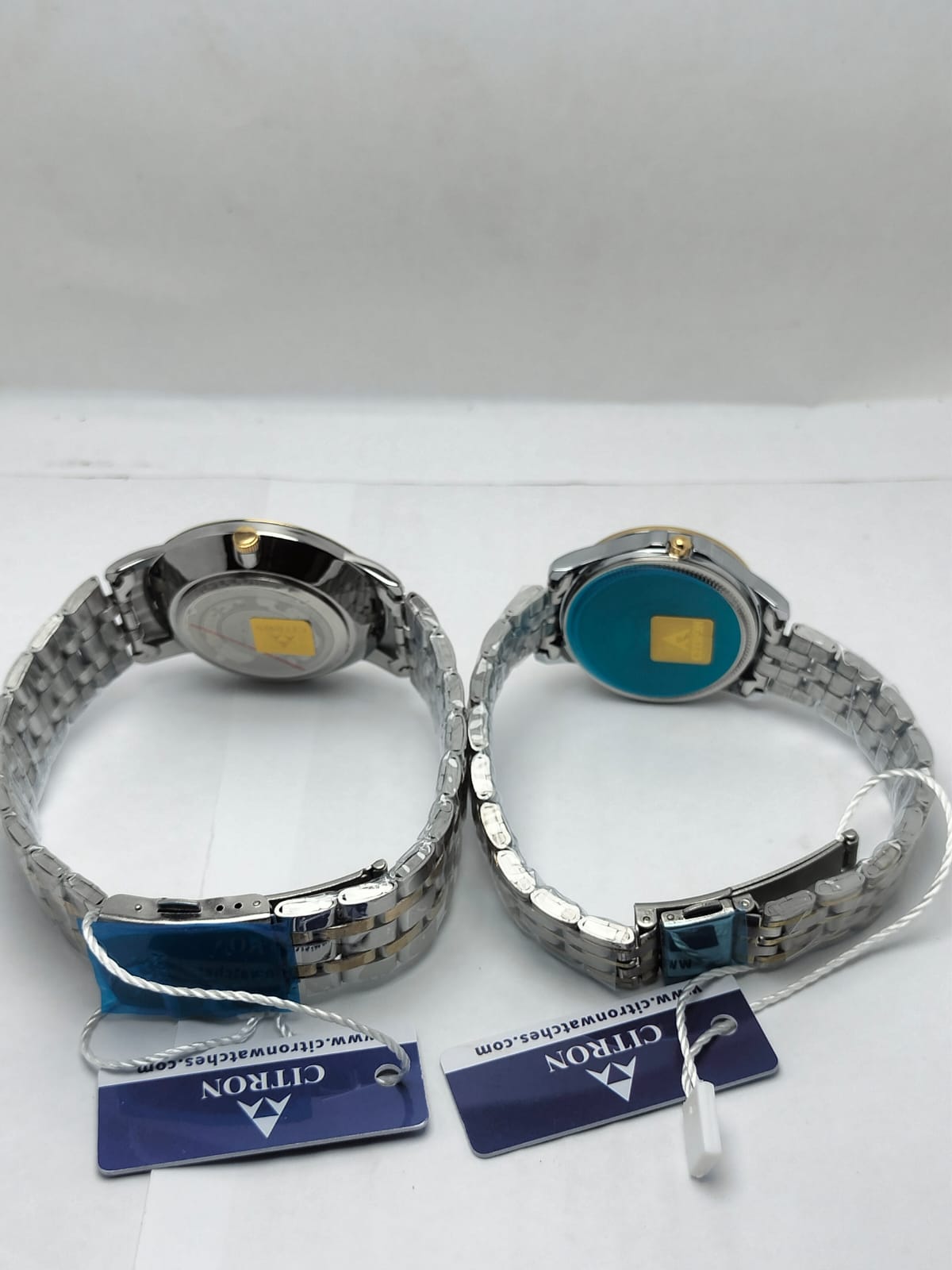 Citron Black Dial Couple Set -Two-Tone Watches